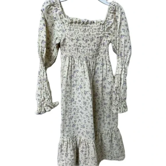 GIRLS CLASSIC COTTON FLORAL DRESS SIZE 3-4Y - Picture 8 of 10
